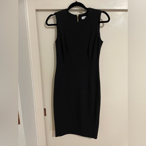 Sleeveless Sheath Calvin Klein Dress in Black Size 2 - Picture 6 of 7